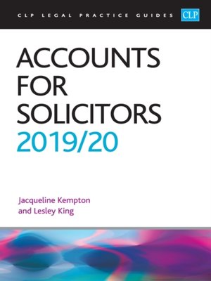 cover image of Accounts for Solicitors 2019/2020